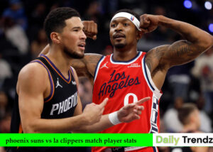 phoenix suns vs la clippers match player stats