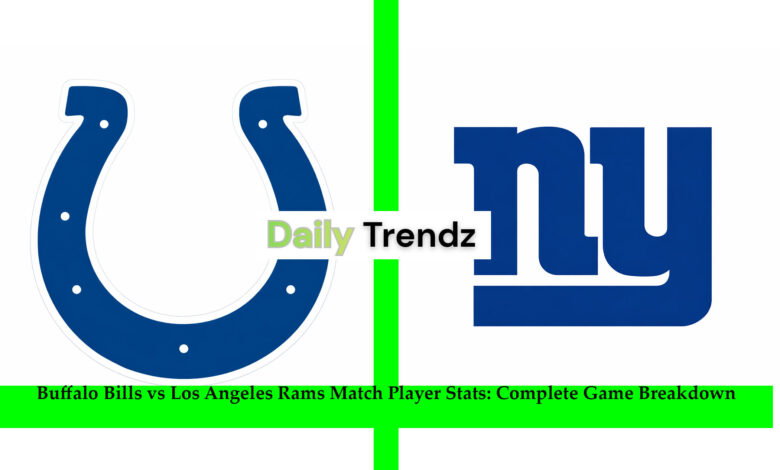 colts vs new york giants match player stats