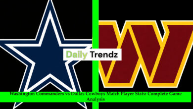 washington commanders vs dallas cowboys match player stats