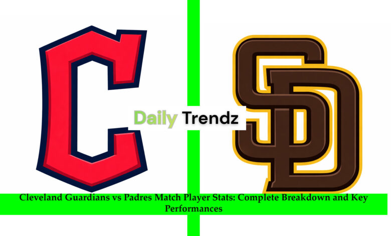 cleveland guardians vs padres match player stats