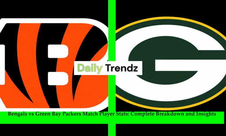 bengals vs green bay packers match player stats