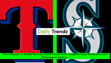texas rangers vs seattle mariners match player stats