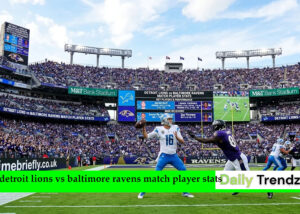 detroit lions vs baltimore ravens match player stats