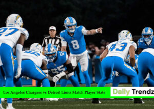 Los Angeles Chargers vs Detroit Lions Match Player Stats