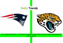new england patriots vs jacksonville jaguars match player stats