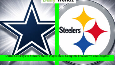 Dallas Cowboys vs Steelers Match Player Stats