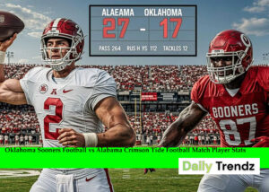 Oklahoma Sooners Football vs Alabama Crimson Tide Football Match Player Stats