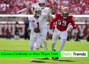 Arizona Cardinals vs 49ers Player Stats