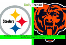 Pittsburgh Steelers vs Chicago Bears Match Player Stats