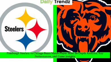 Pittsburgh Steelers vs Chicago Bears Match Player Stats