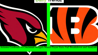 Arizona Cardinals vs Cincinnati Bengals Match Player Stats